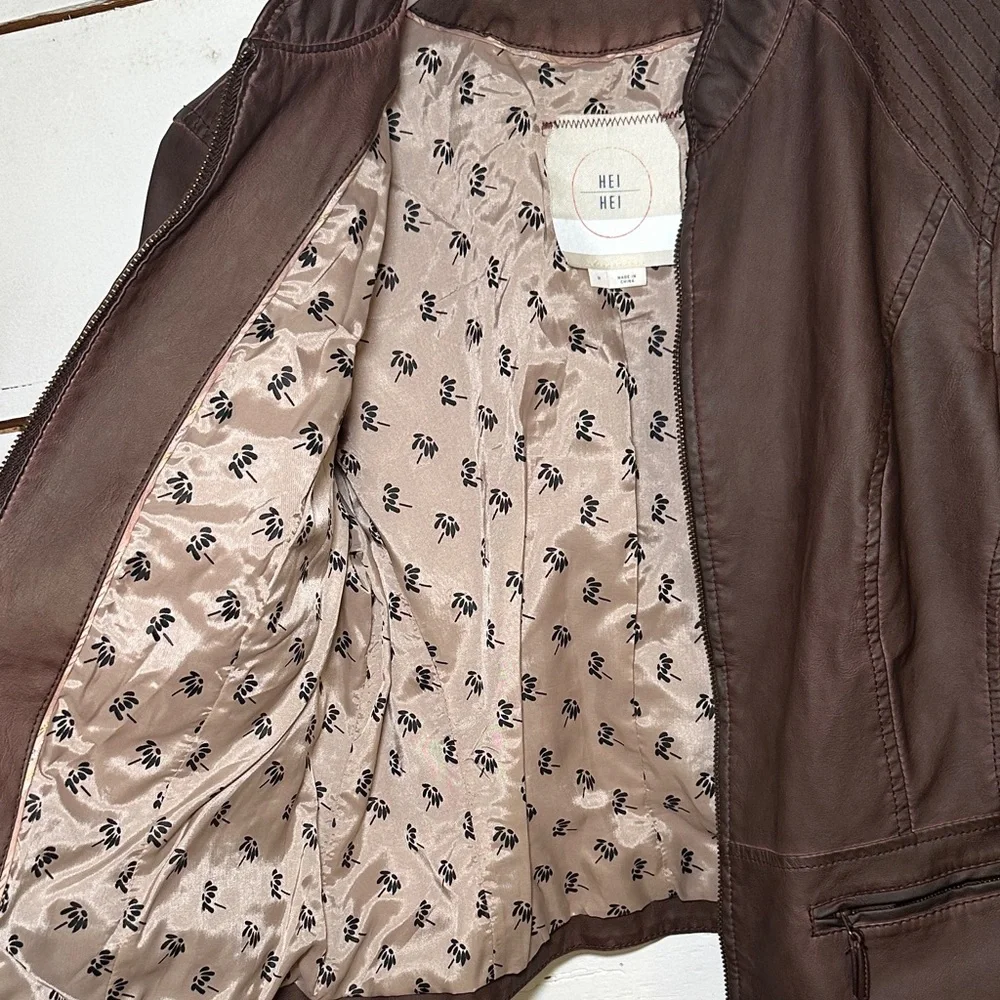 Hei Hei Dara Anthropologie Vegan Leather Jacket - Picture 3 of 14